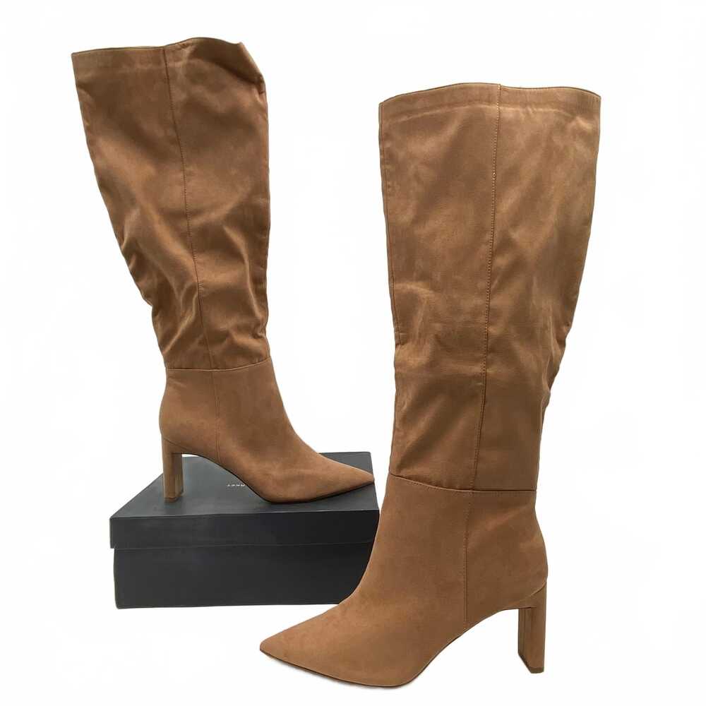 Melrose and Market Tan Faux Suede Harper Fab Boot | Women’s Size 11